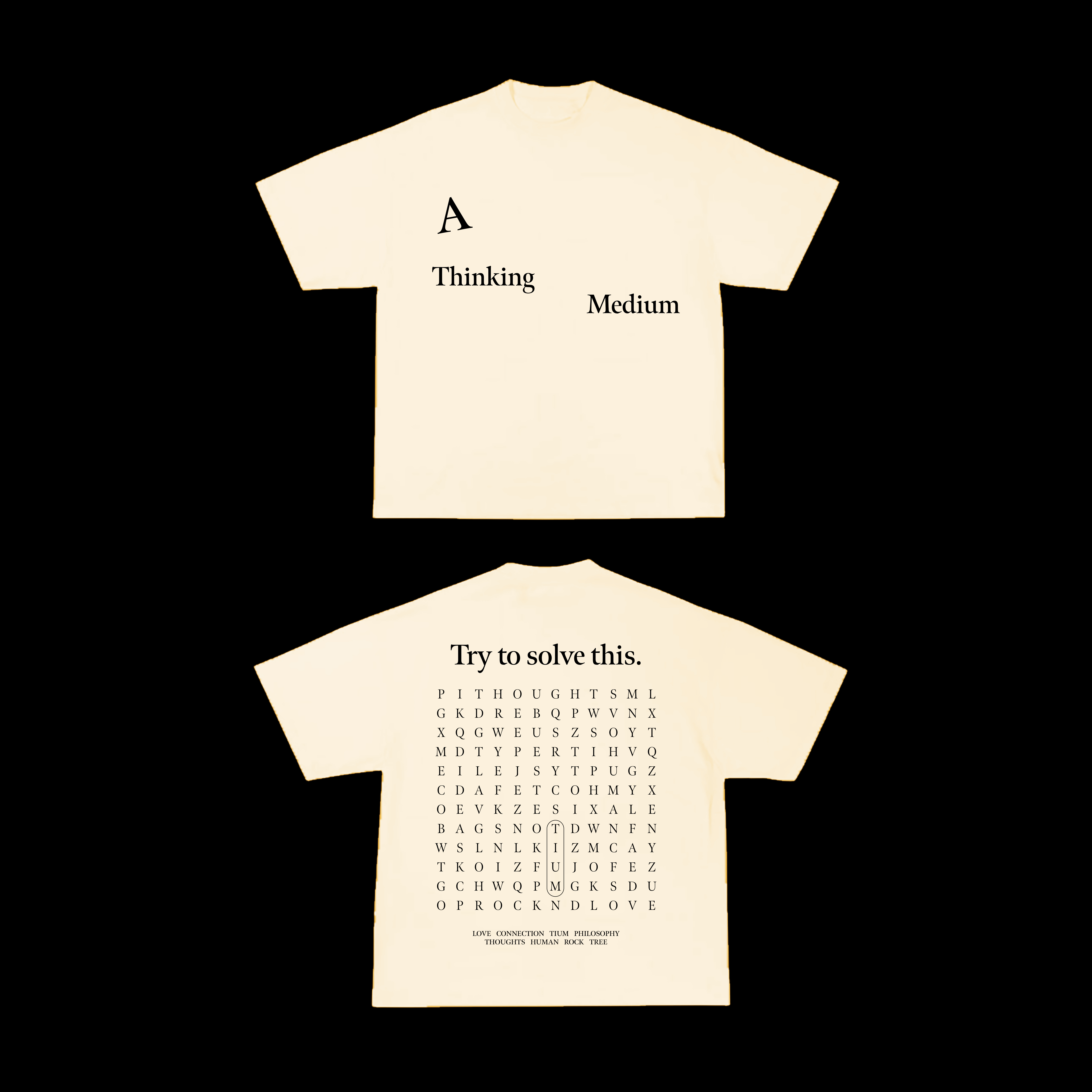 TIUM_ Word Search Tee - Front & Back Design